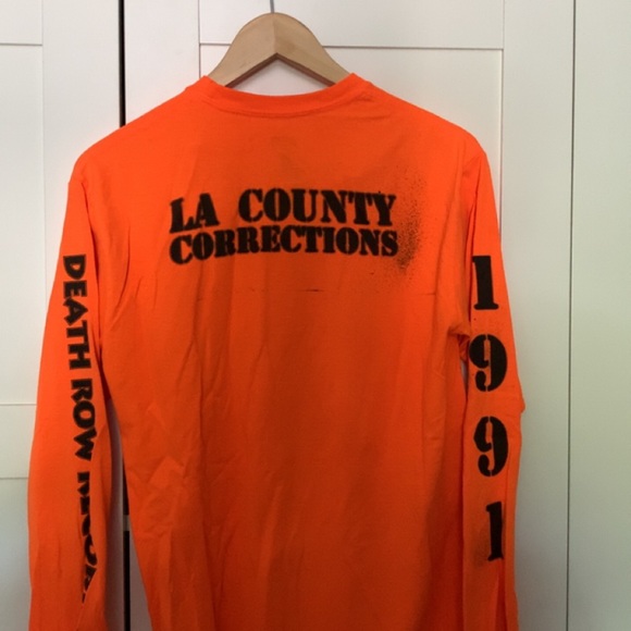 Death Row Records Medium California Inmate Long Sleev - Picture 2 of 3